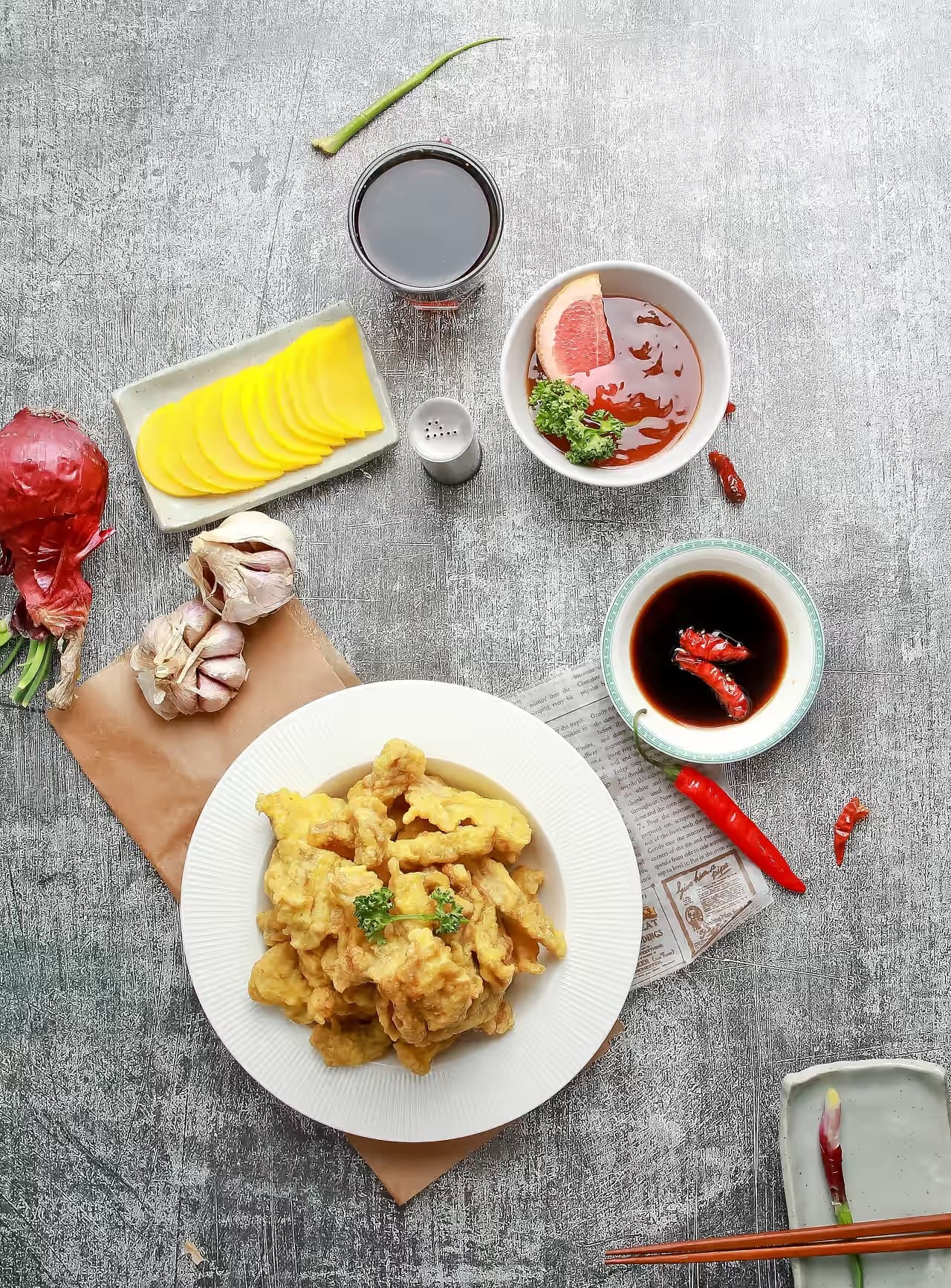 짬뽕 면발 리프트 컷 - 탄력과 재료 비율 표현