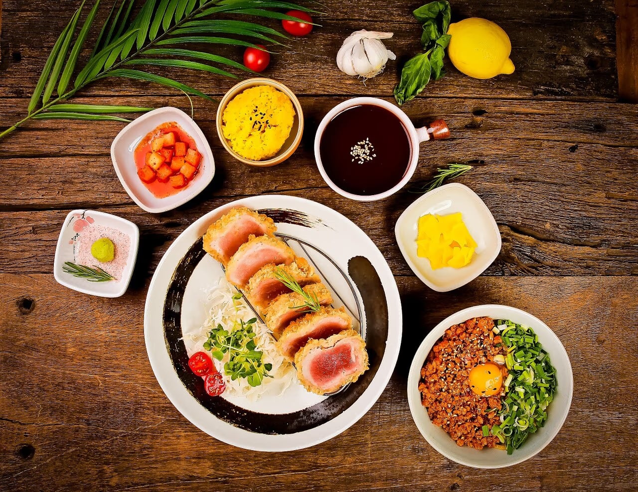 일본식 카츠 소스 컷 - 점도와 광택 표현