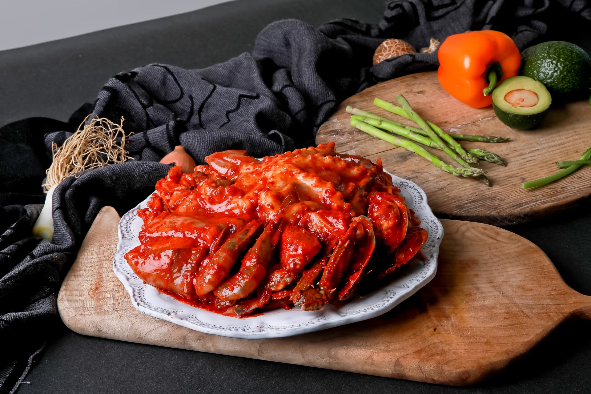 타이거새우 라인업 컷 - 크기 등급별 정렬